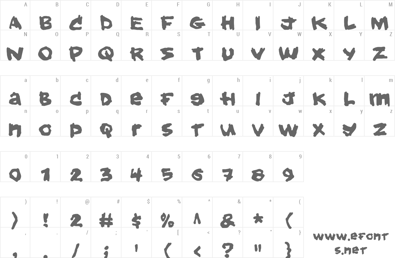 Font Hold your breath preview