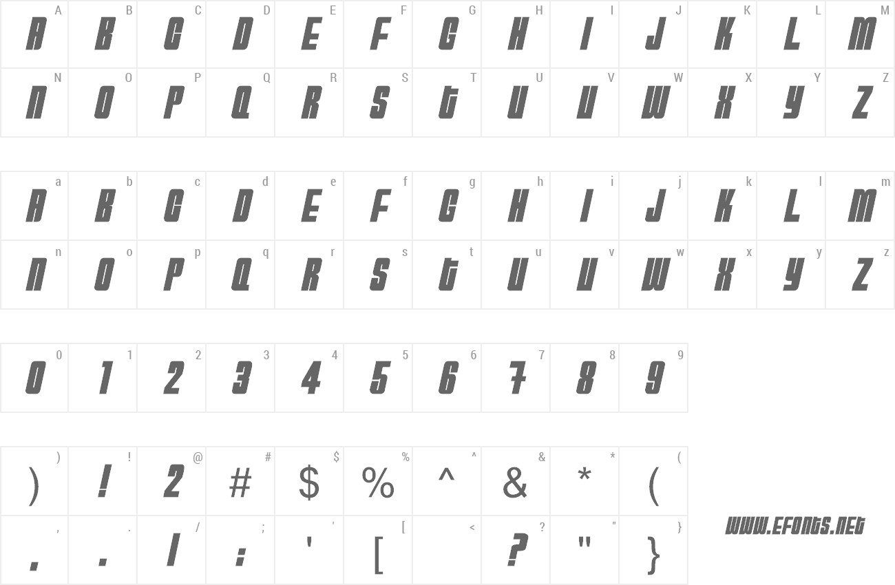 Font HydrogenBomb preview