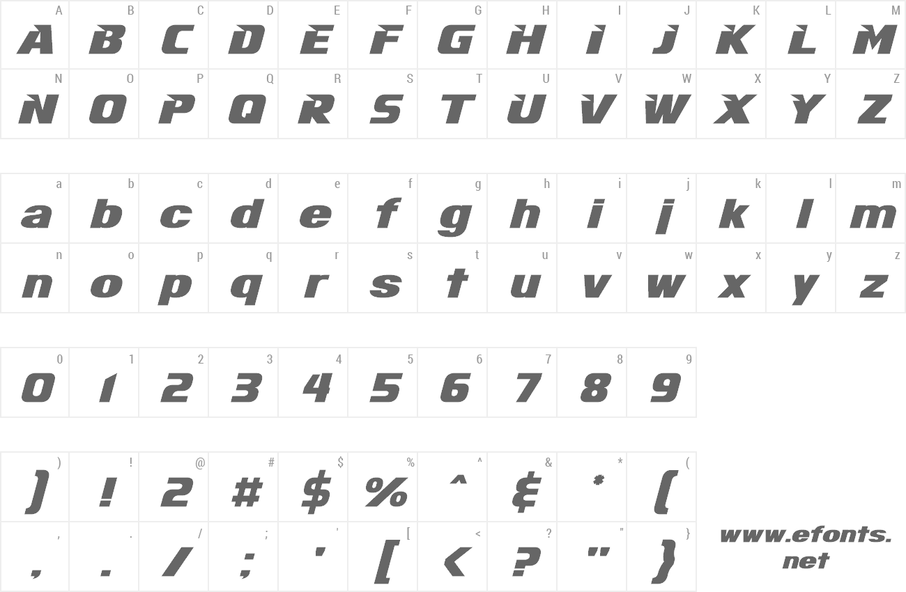 Font Infinite Justice preview