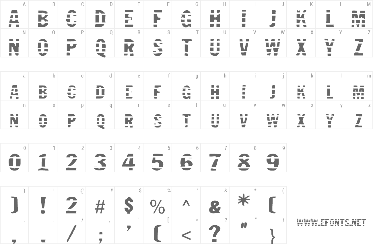 Font Jailbird preview