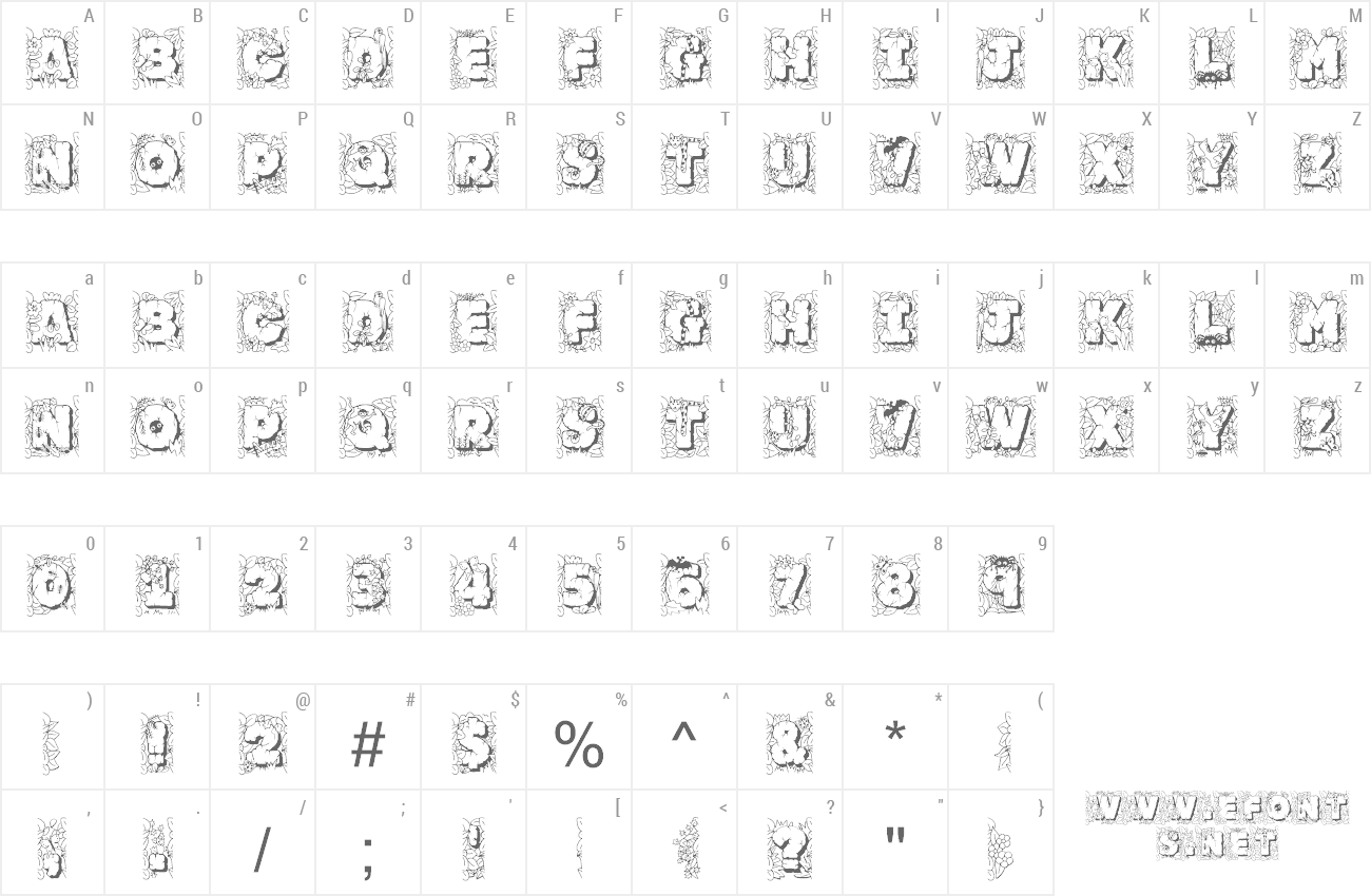 Font JF Jungle Rock preview