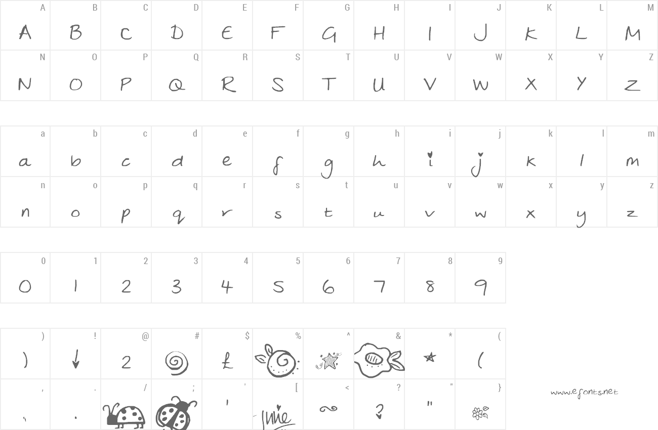 Font Julies preview
