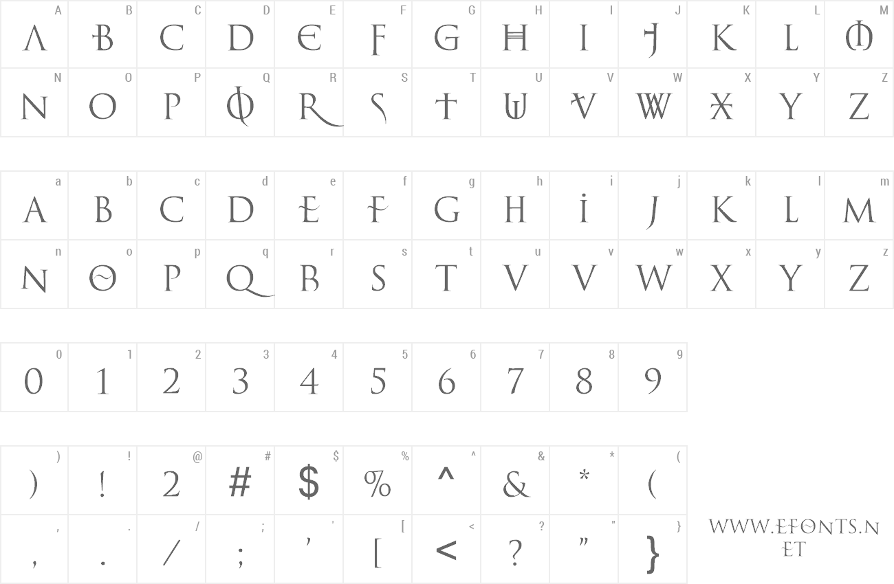 Font L’Elf Noir du Mal preview