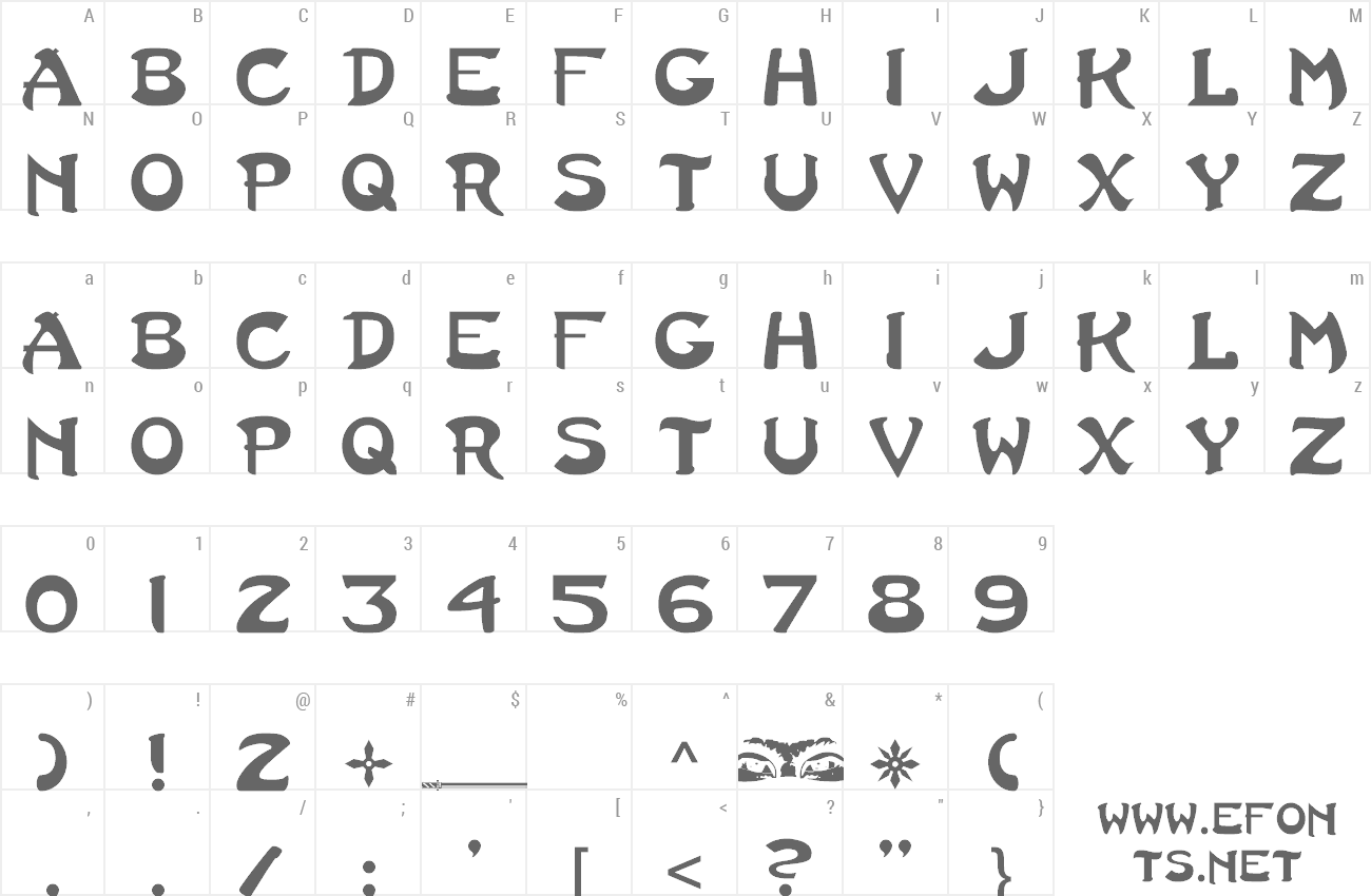 Font Last Ninja preview