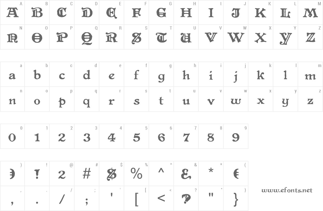 Font Level Fourteen Druid preview