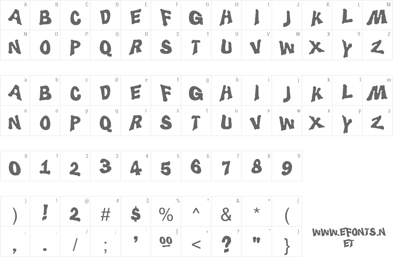 Font LuggerBug preview