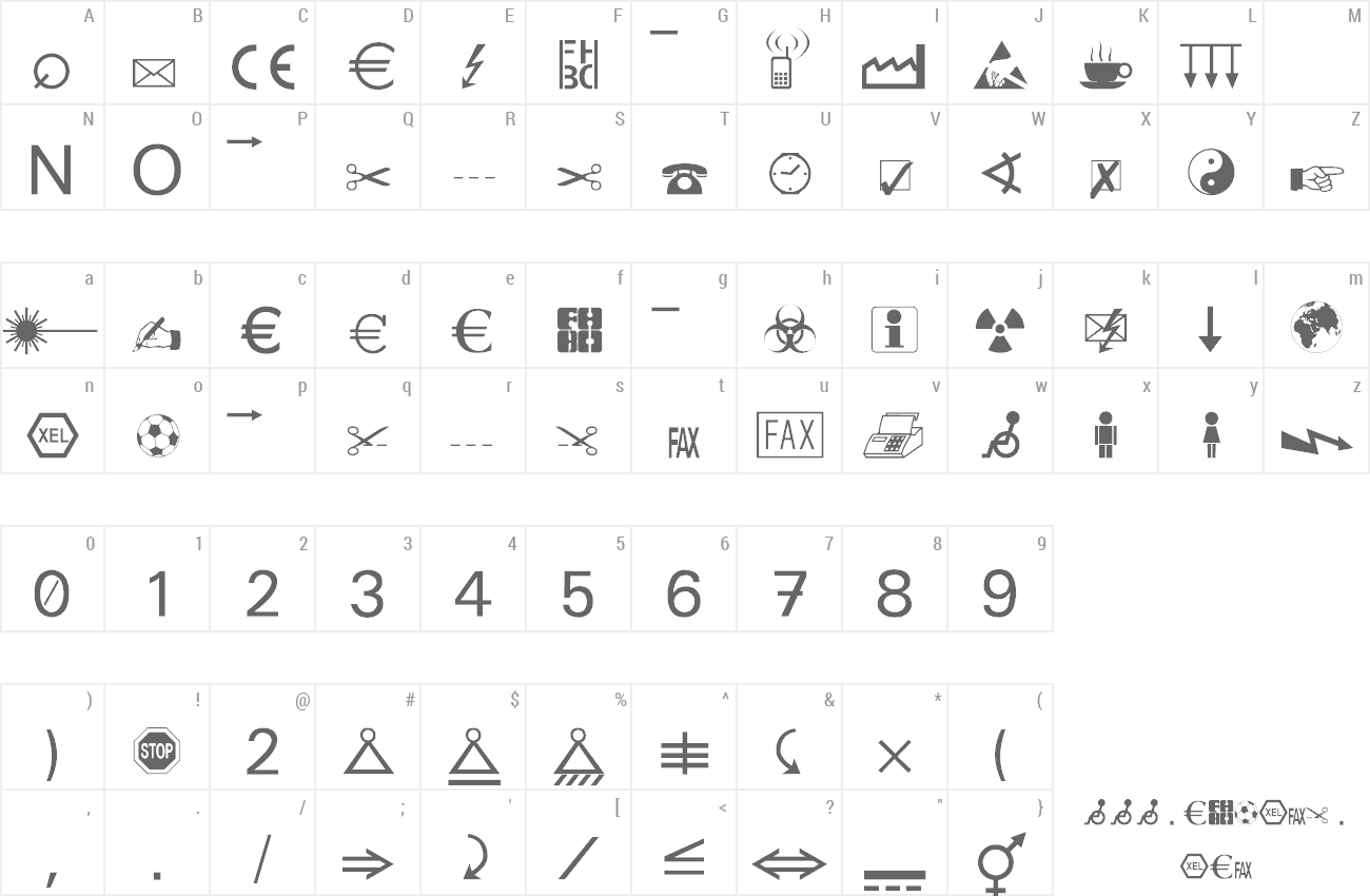 Font Martin Vogel's Symbols preview