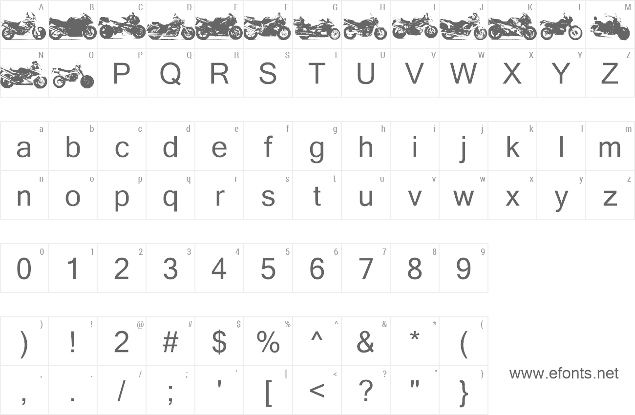 Font Motor Bikez preview
