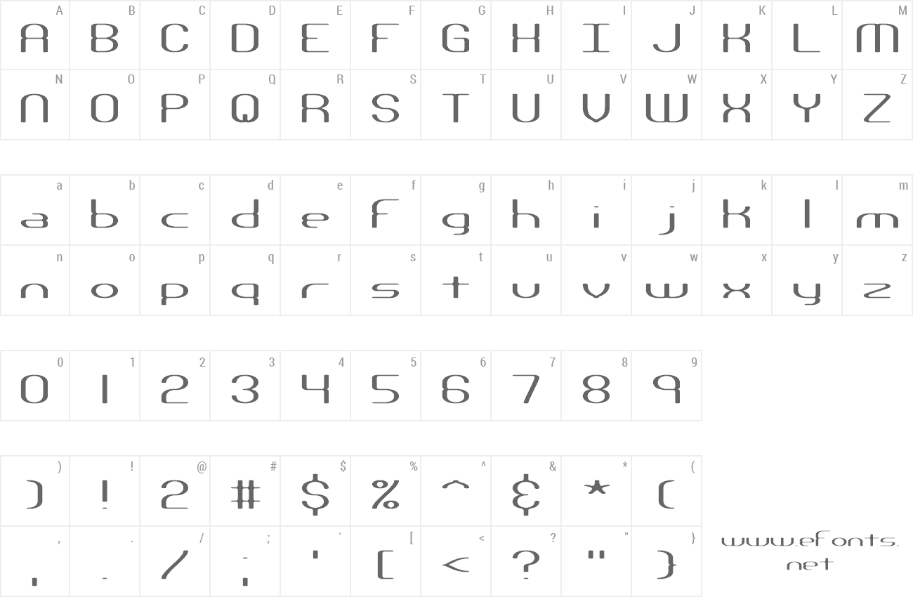Font Nanosecond preview