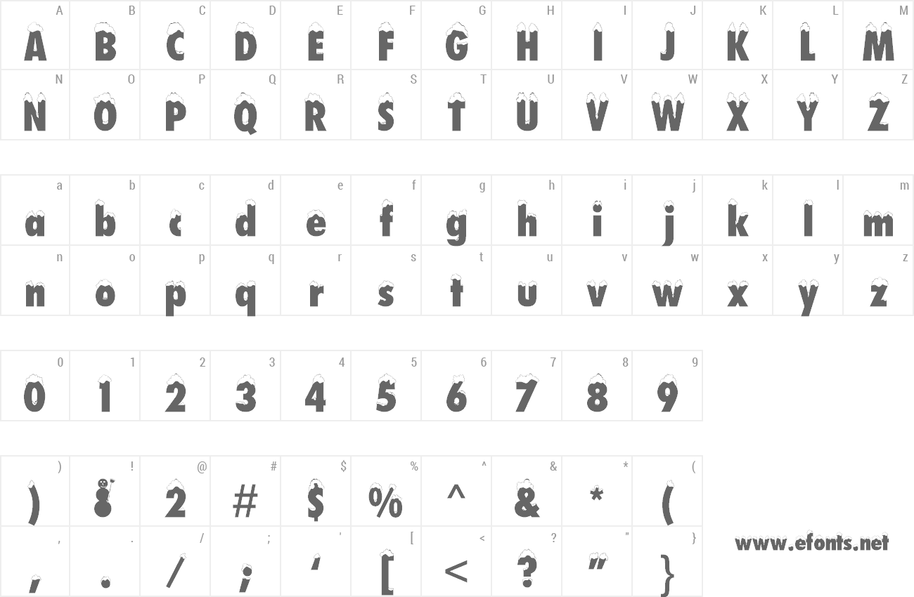 Font Neige preview