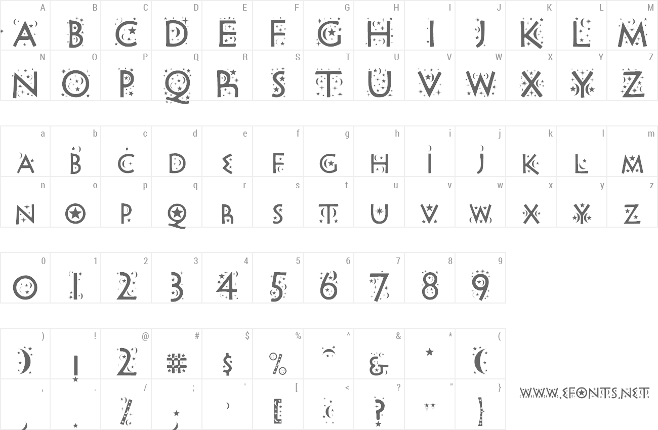 Font Night Sky preview