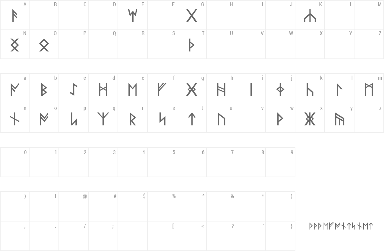 Font Norse Code preview