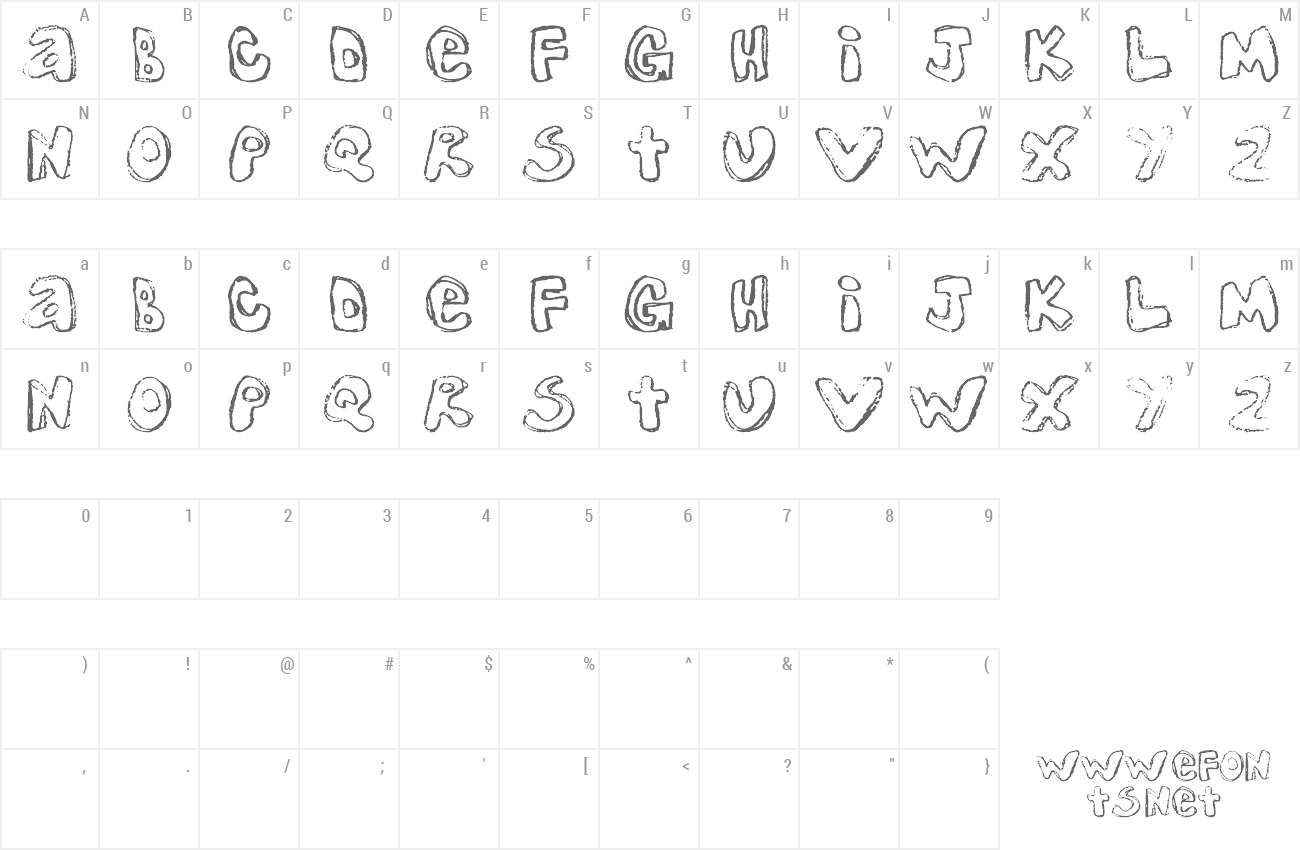 Font One Lousy Bottom preview