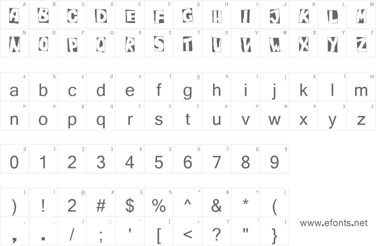 Font PeepShow preview