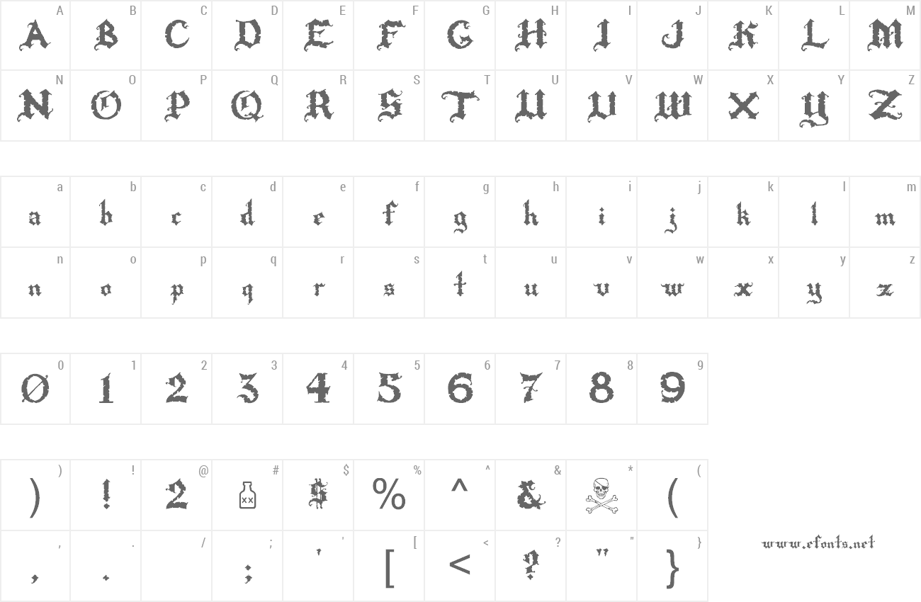 Font Rapscallion preview