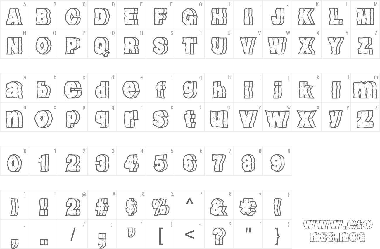 Font Rock Font preview