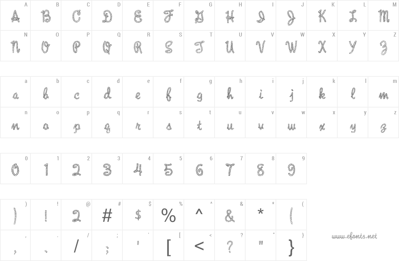 Font Rope preview