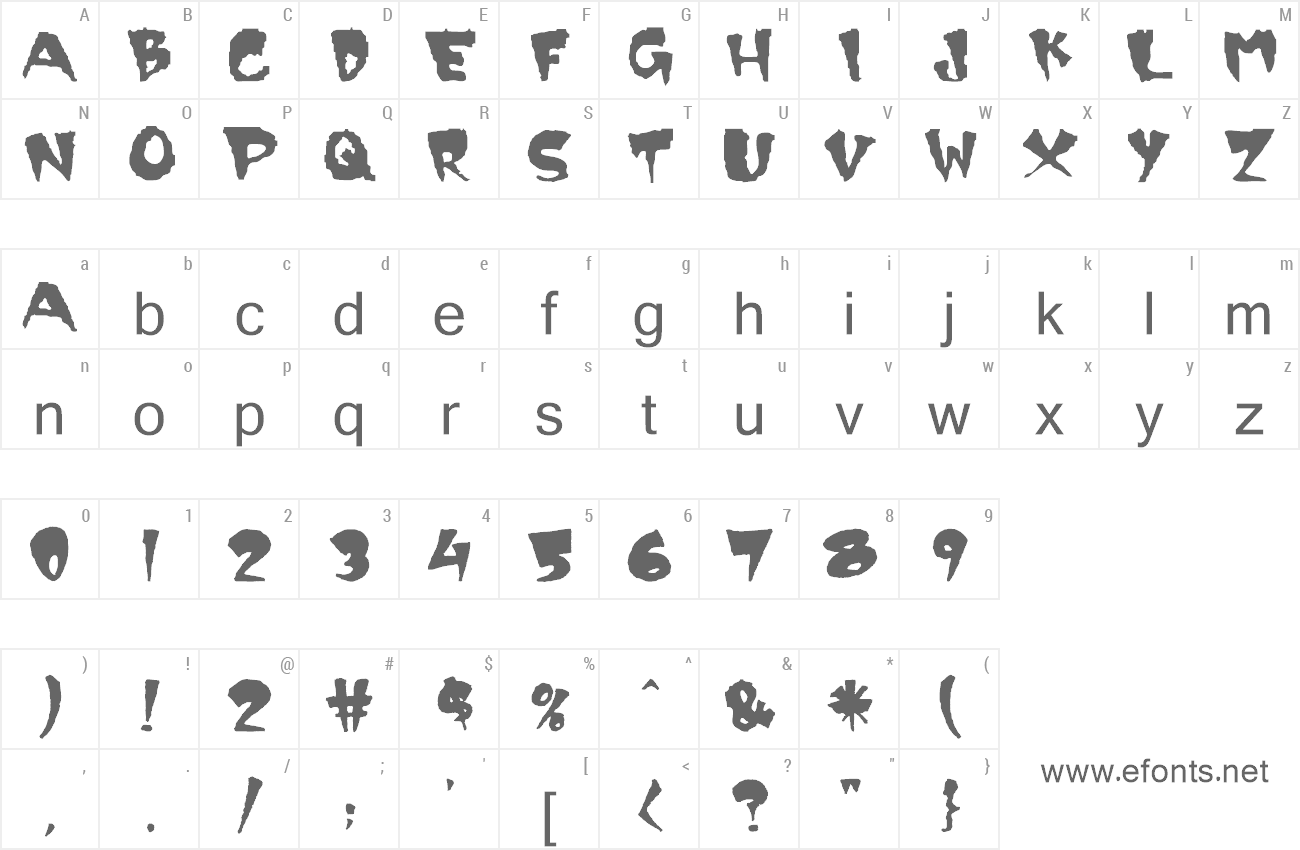 Font Scary preview