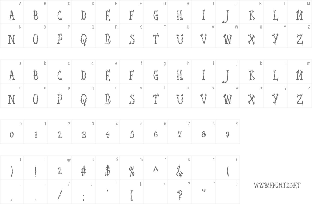 Font Seaweed Fire AOE preview