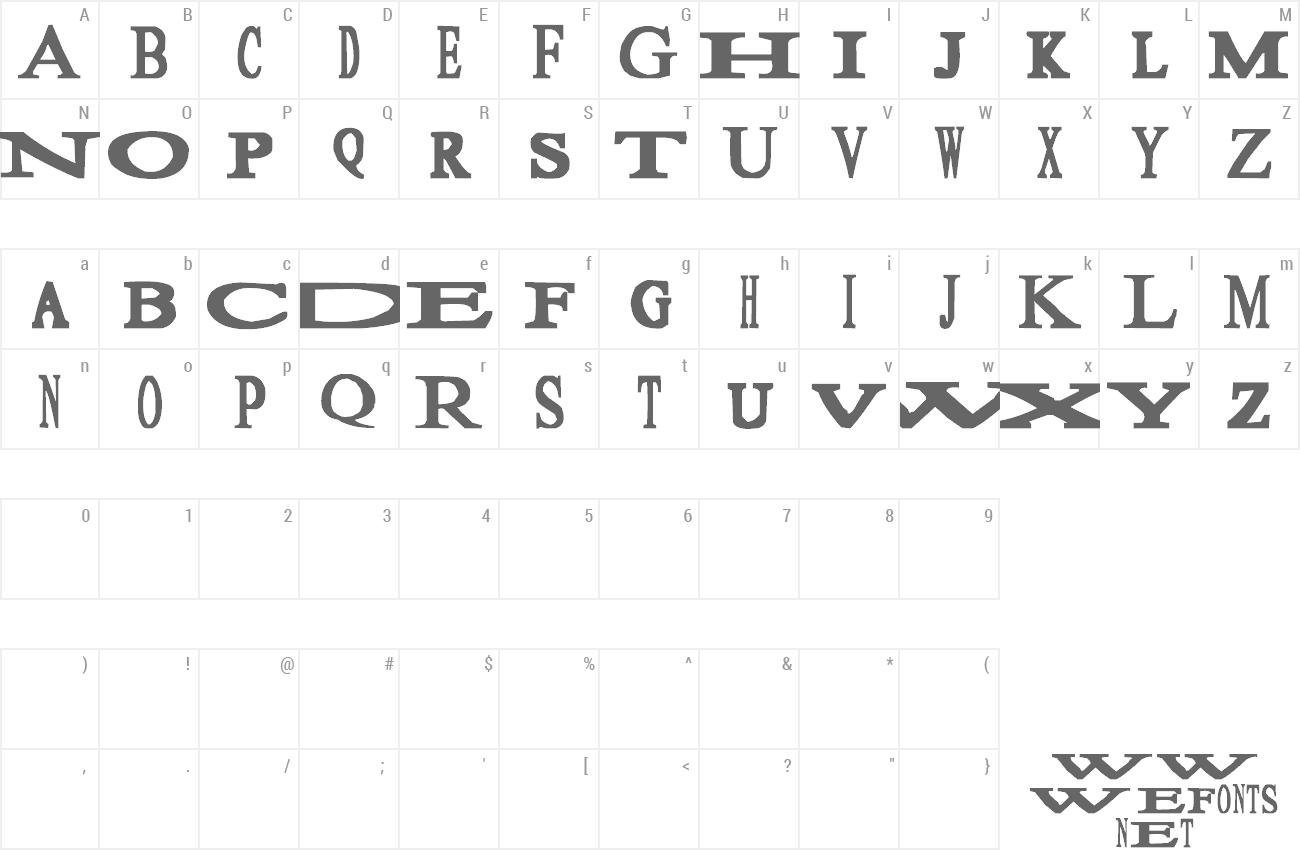 Font Sloopy preview