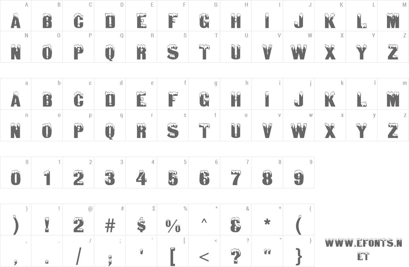 Font Snowtop Caps preview