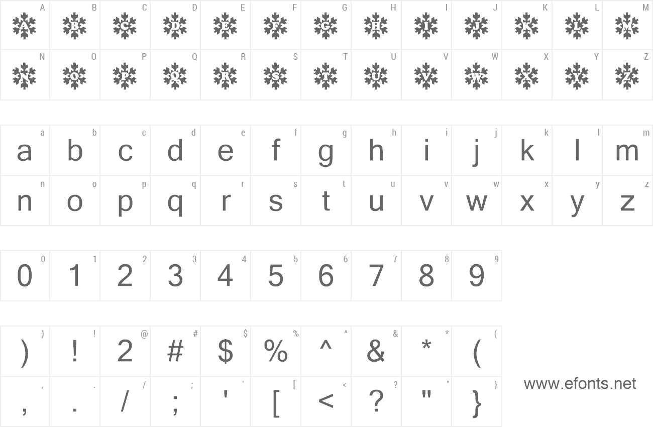 Font Snowy Caps preview