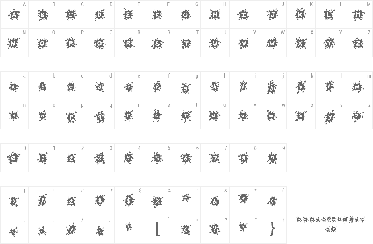 Font Splats preview