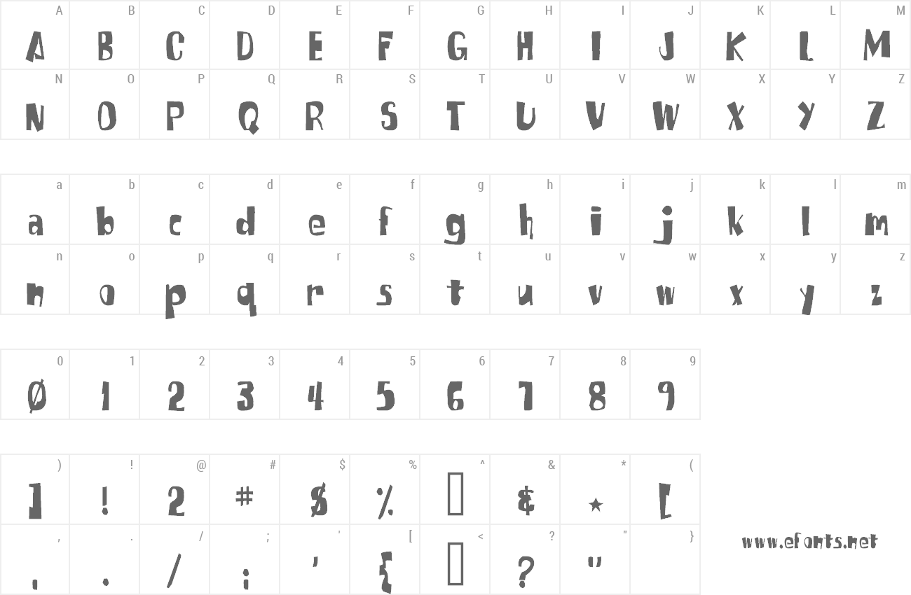 Font SpongeFont Square Type preview