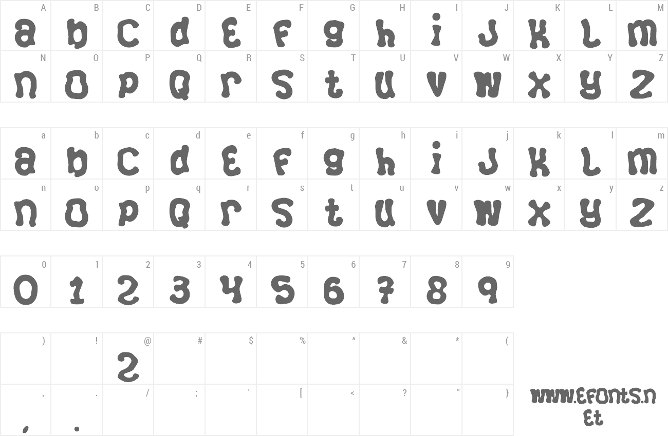 Font Squizzlie preview