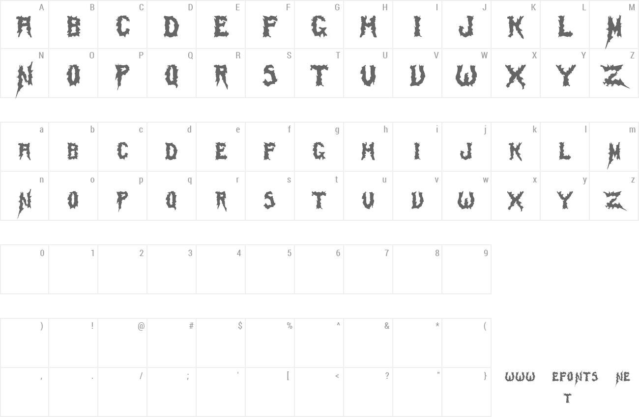 Font Swamp Thing preview