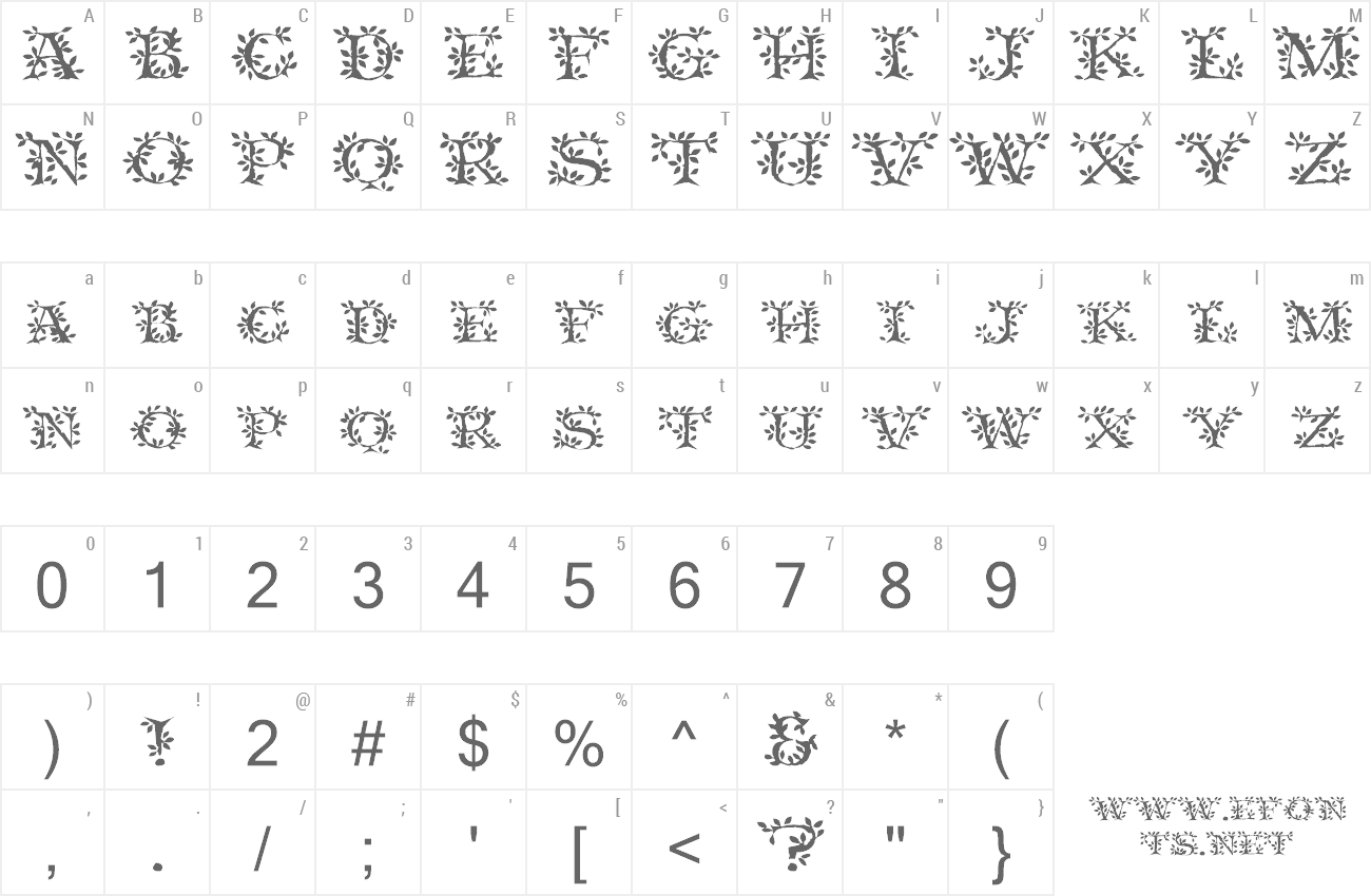 Font Tenderleaf preview