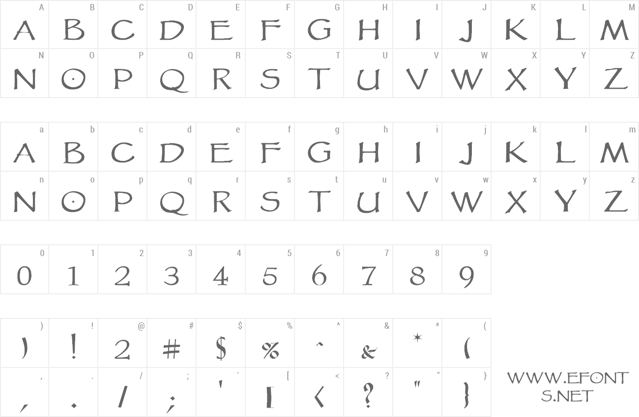 Font VTC Goblin Hand preview