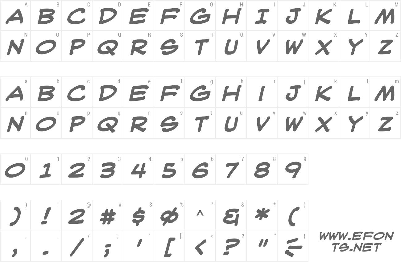 Font WebLetterer BB preview