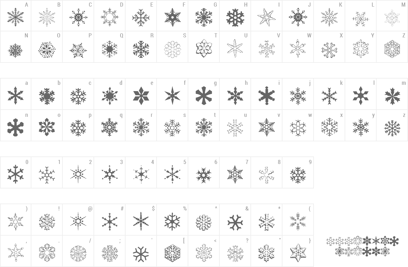 Font WW Flakes preview