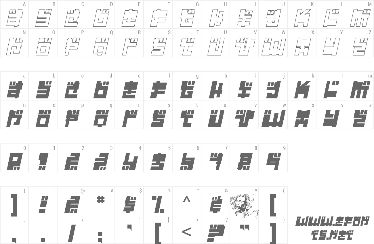 Font Year 2000 Replicant preview
