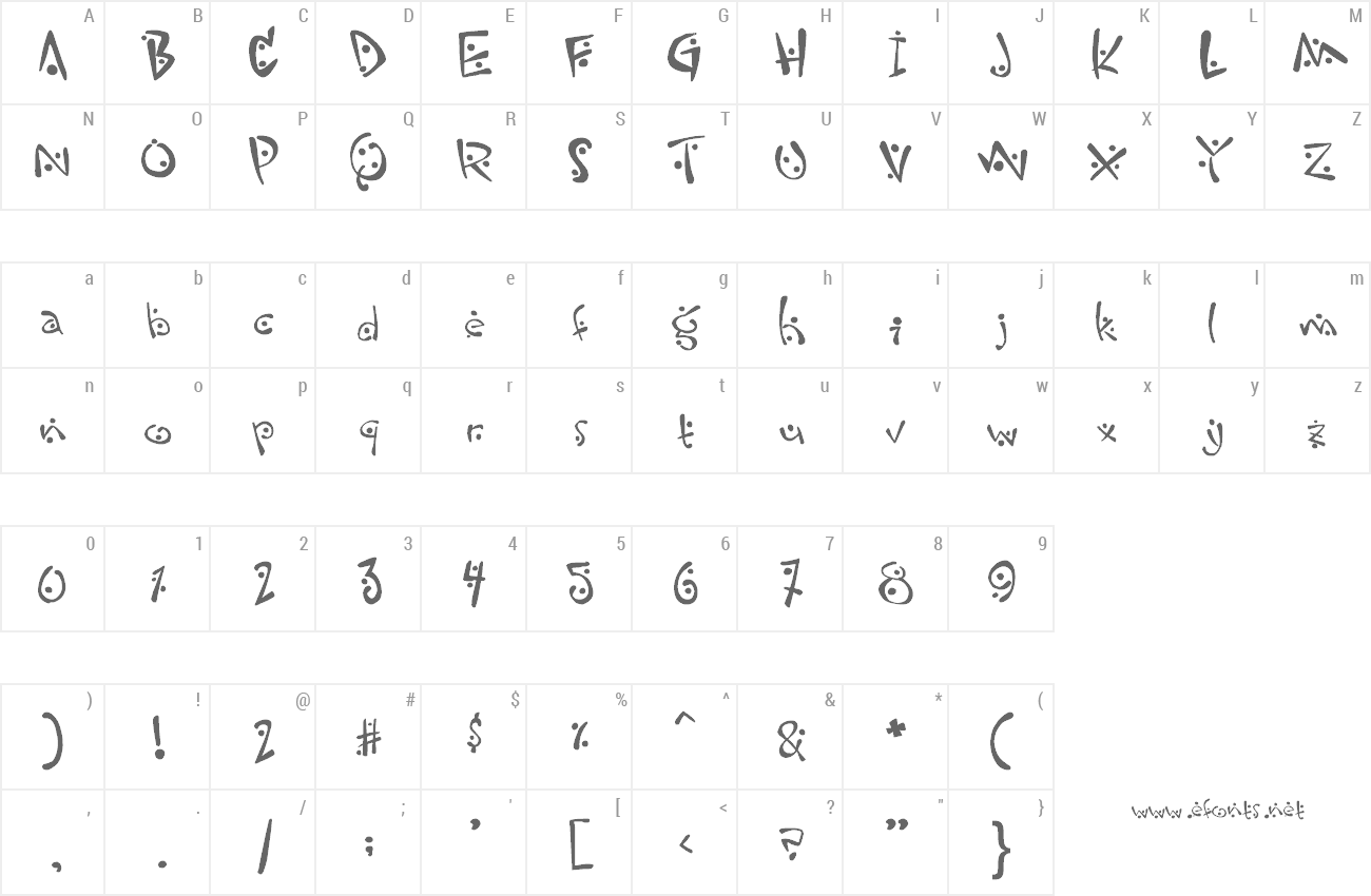 Font Zitcream preview