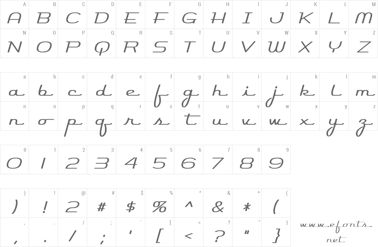 Font Rocket Script preview