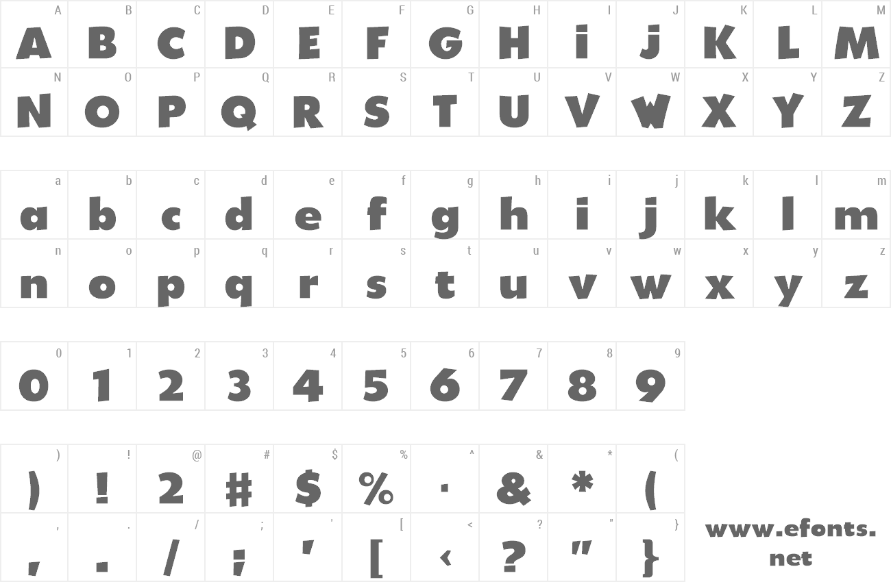 Font Walibi 0615 preview