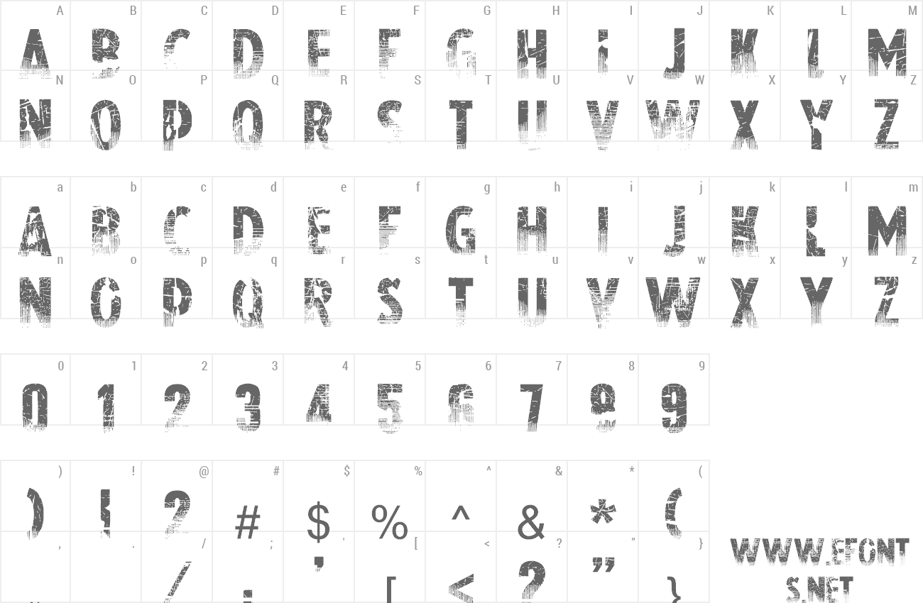 Font Nowharehouse preview