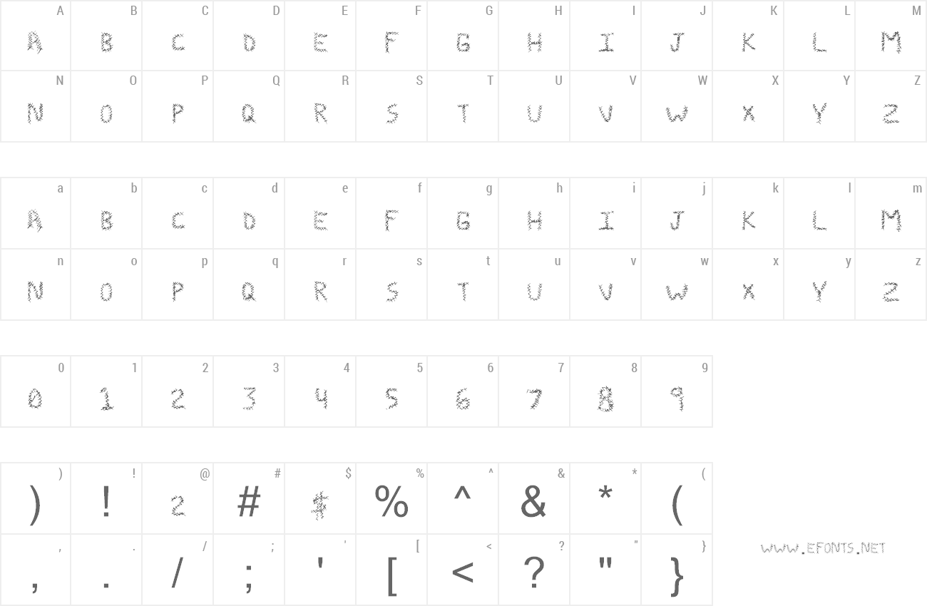 Font Zombie Stitch preview