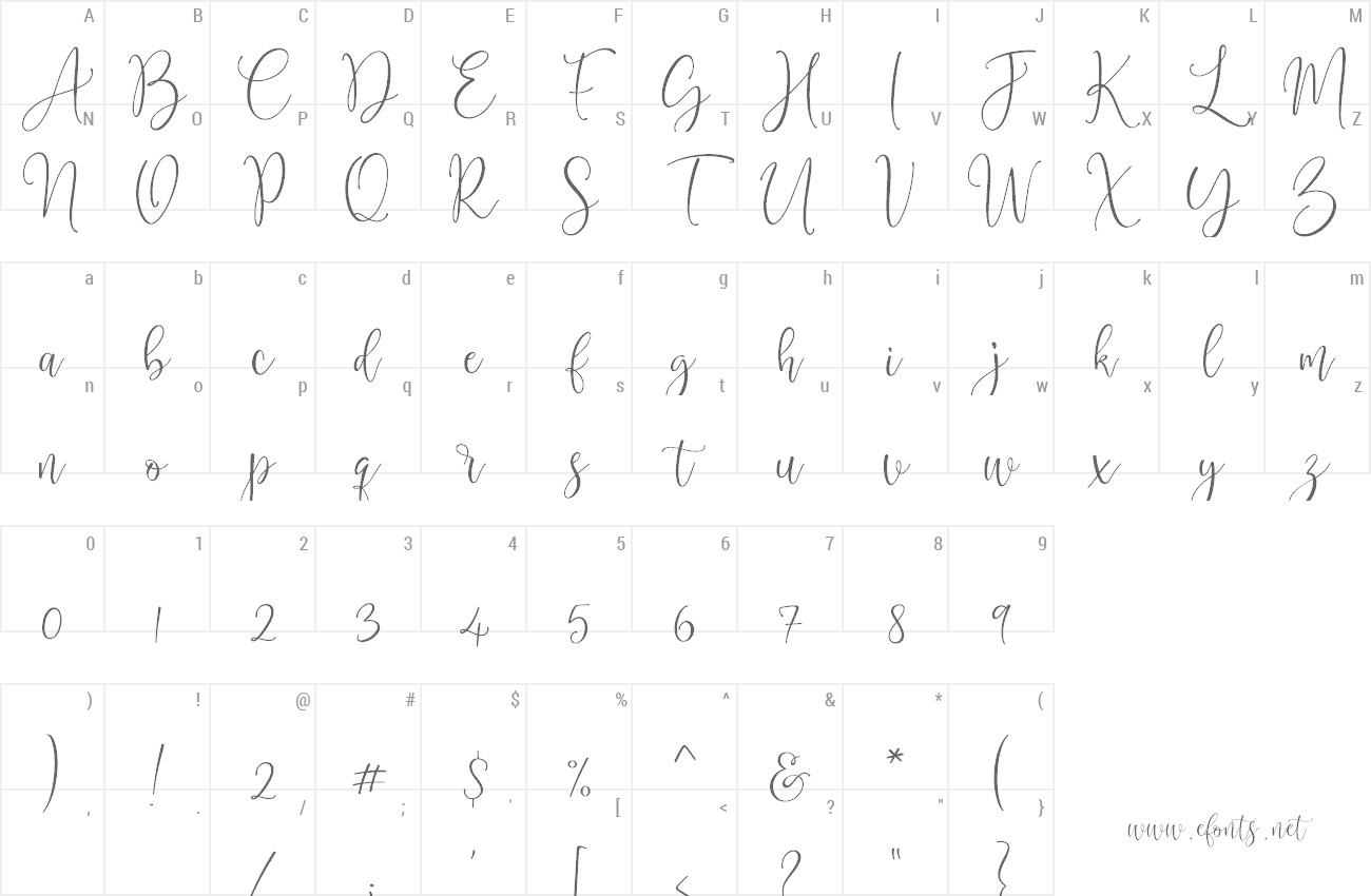 Font Cattieshine preview