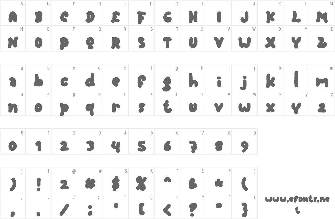 Font Alphabet preview