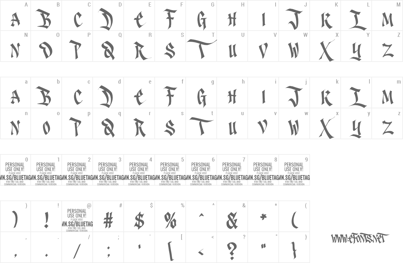 Font Bluetag preview